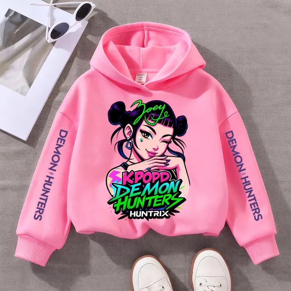 Color: Red, Kid Size: 122 - Kpop Witch Hunt Children's clothing, including men's and women's spring and autumn hoodies and fashionable sweatshirts