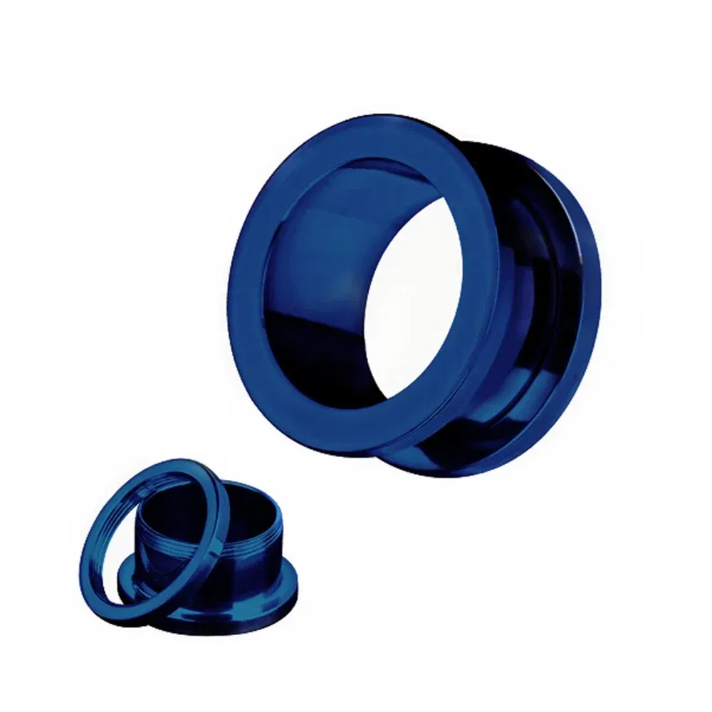 Metal color: Light Yellow Color, Main Stone Color: green - 2PCS Multi Color Steel Screw Fit Tunnel Ear Plug Stretcher Gauge 3-25mm Ear Lobe Tunnel Expander