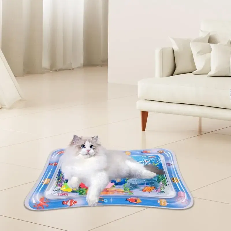 Color: Green, Ships From: CHINA - Thickened Water Sensory Mat Interactive And Engaging Experience For Pets And Kids Coolling Sensor Water Playmat Cat Dog Supplies