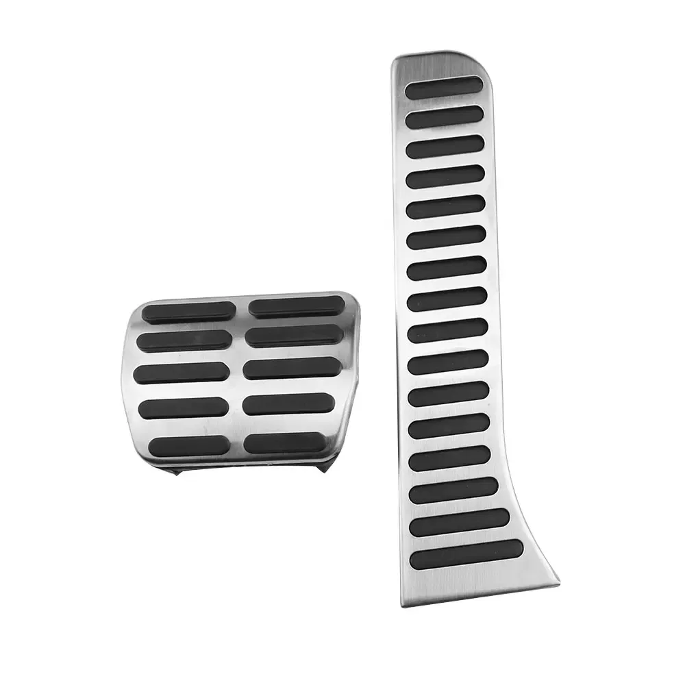 Color Name: GRAY - Jameo Auto Stainless Steel Car Gas Pedal Brake Pedals Cover for Volkswagen VW Caddy 2004 - 2015 Kit Parts Accessories