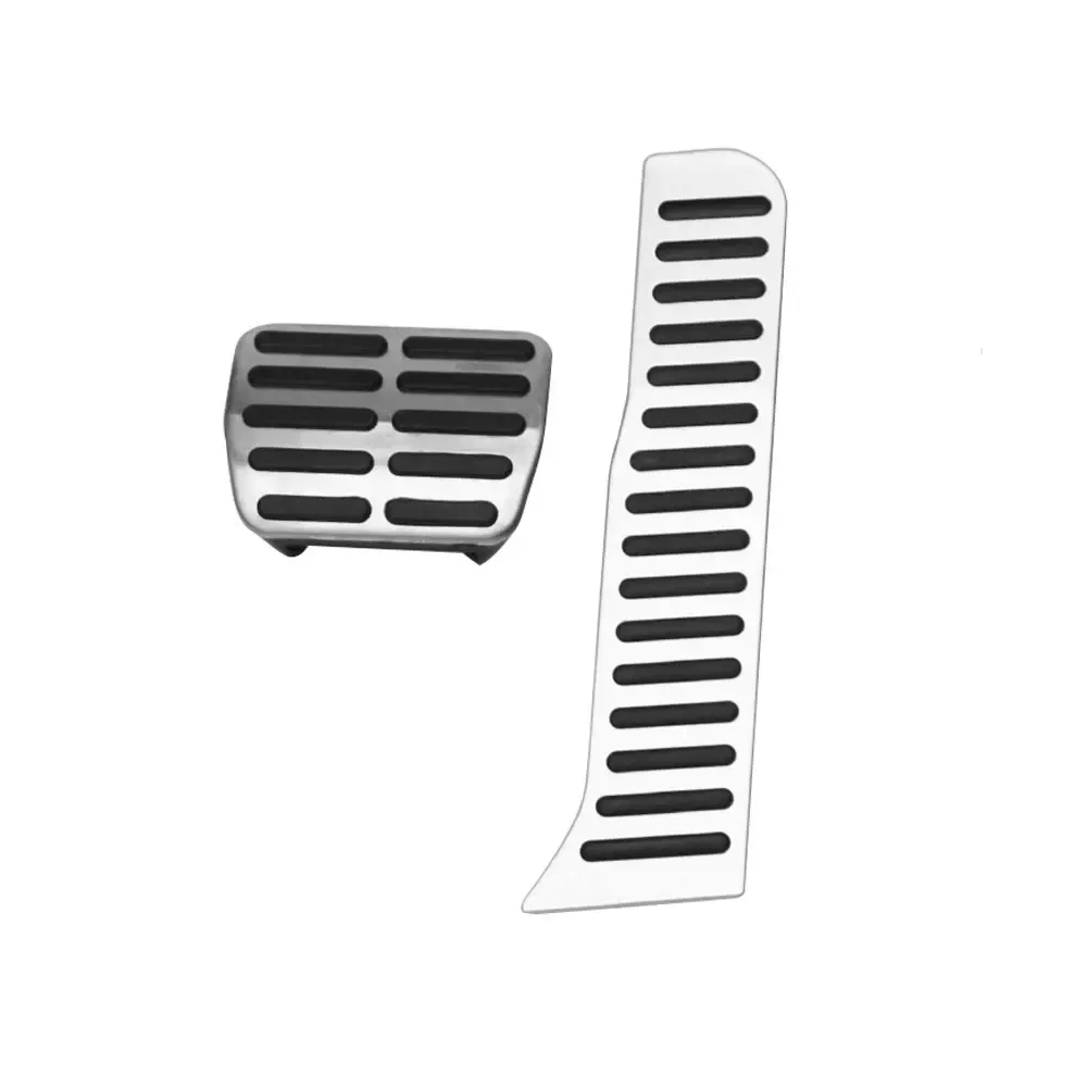 Color Name: GRAY - Jameo Auto Stainless Steel Car Gas Pedal Brake Pedals Cover for Volkswagen VW Caddy 2004 - 2015 Kit Parts Accessories