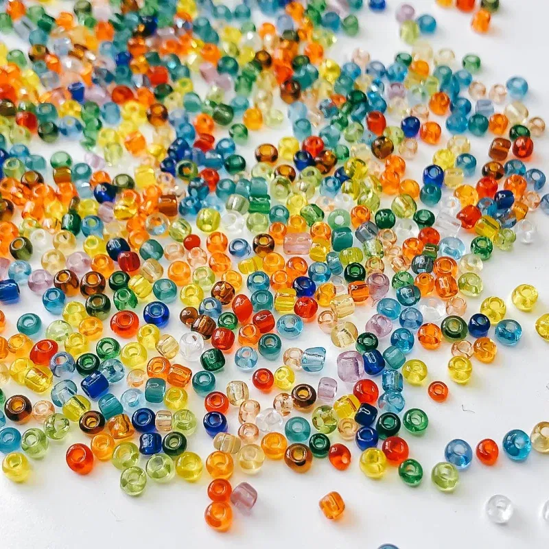 Color: Pink, Item Diameter: 2mm - 2mm 3mm 4mm Glass Seed Loose Beads Small Charms DIY Craft Bracelet Beads for Jewelry Making Supplies Necklace Accessories