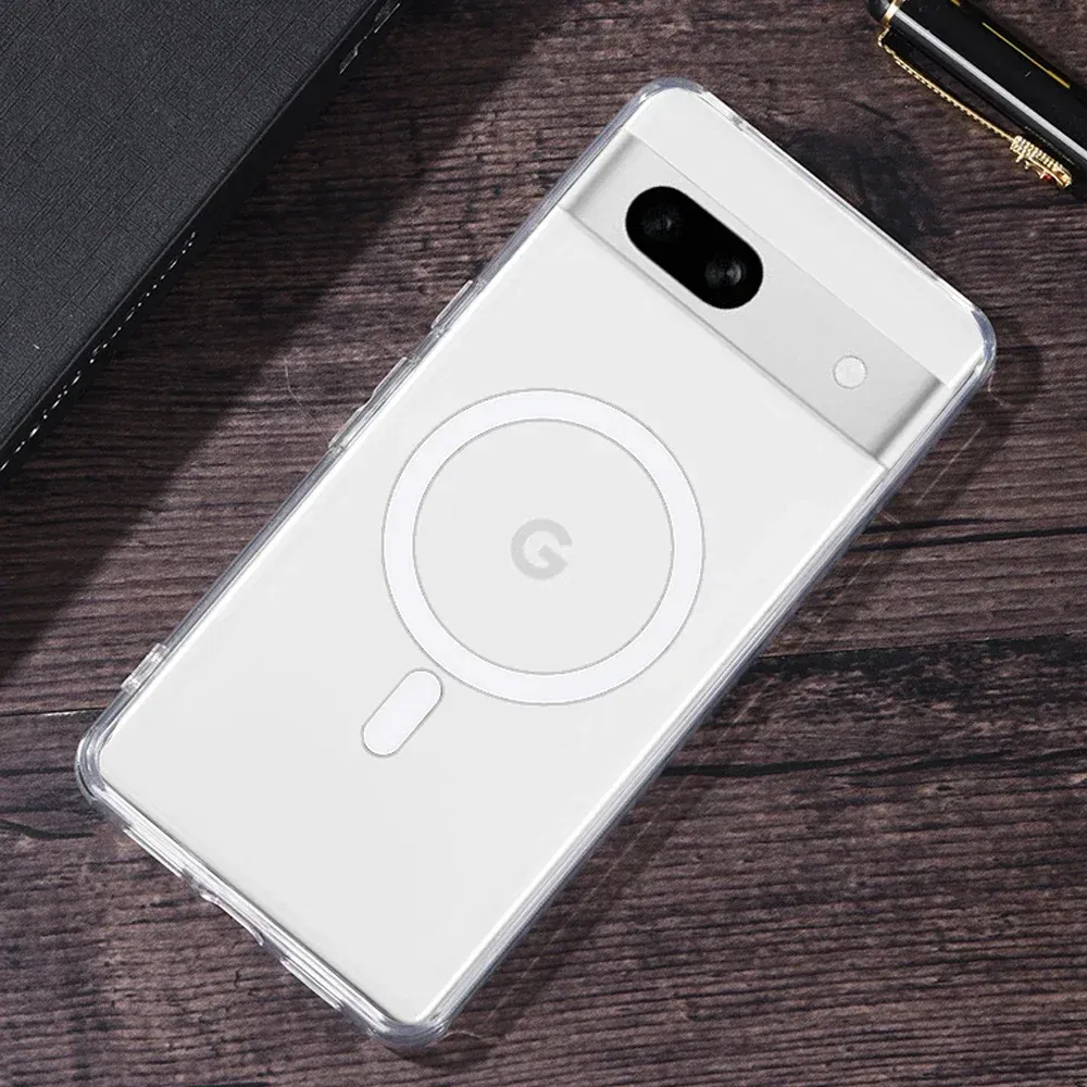 Color: Clear, Material: EVA - Transparent Magnetic for Magsafe Wireless Charge Phone Case for Google Pixel 9 8 Pro XL 7 7A Shockproof Clear Anti-fall Cover