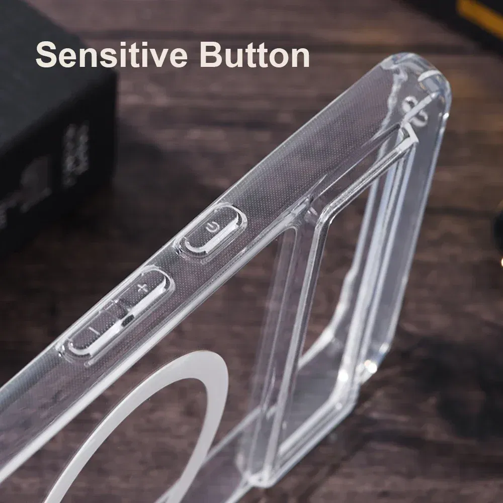 Color: Clear, Material: EVA - Transparent Magnetic for Magsafe Wireless Charge Phone Case for Google Pixel 9 8 Pro XL 7 7A Shockproof Clear Anti-fall Cover