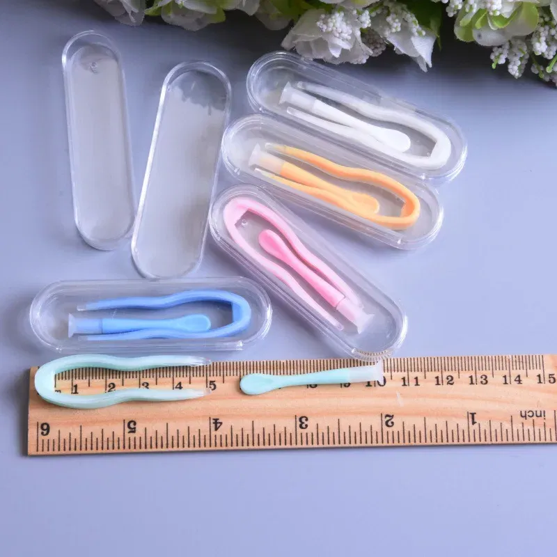 Color: WHITE - Remover Contact Lenses Inserter Color Tweezers Suction Stick Eyes Care Tool Kit Contact Lens Case Clip Stick Tweezers Pupils
