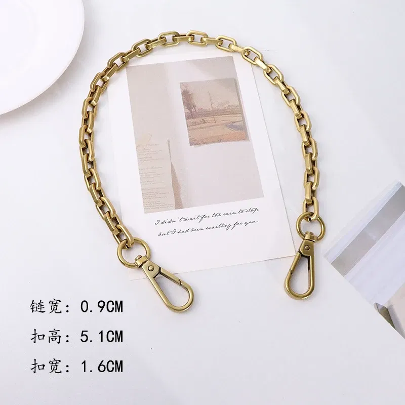 Color: WHITE, Ships From: CHINA - Luxury Design Saddle bag Luxury Shoulder Straps replaces Cross-arm Shoulder Copper Color Lightweight Chain