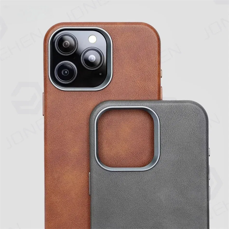 Color: SKY BLUE, Material: Acrylic - High-end Retro Oil Wax Pattern Magnetic For Magsafe Leather Case For iPhone Air 15 14 Plus 13 16 17 Pro Max Camera Button Cover