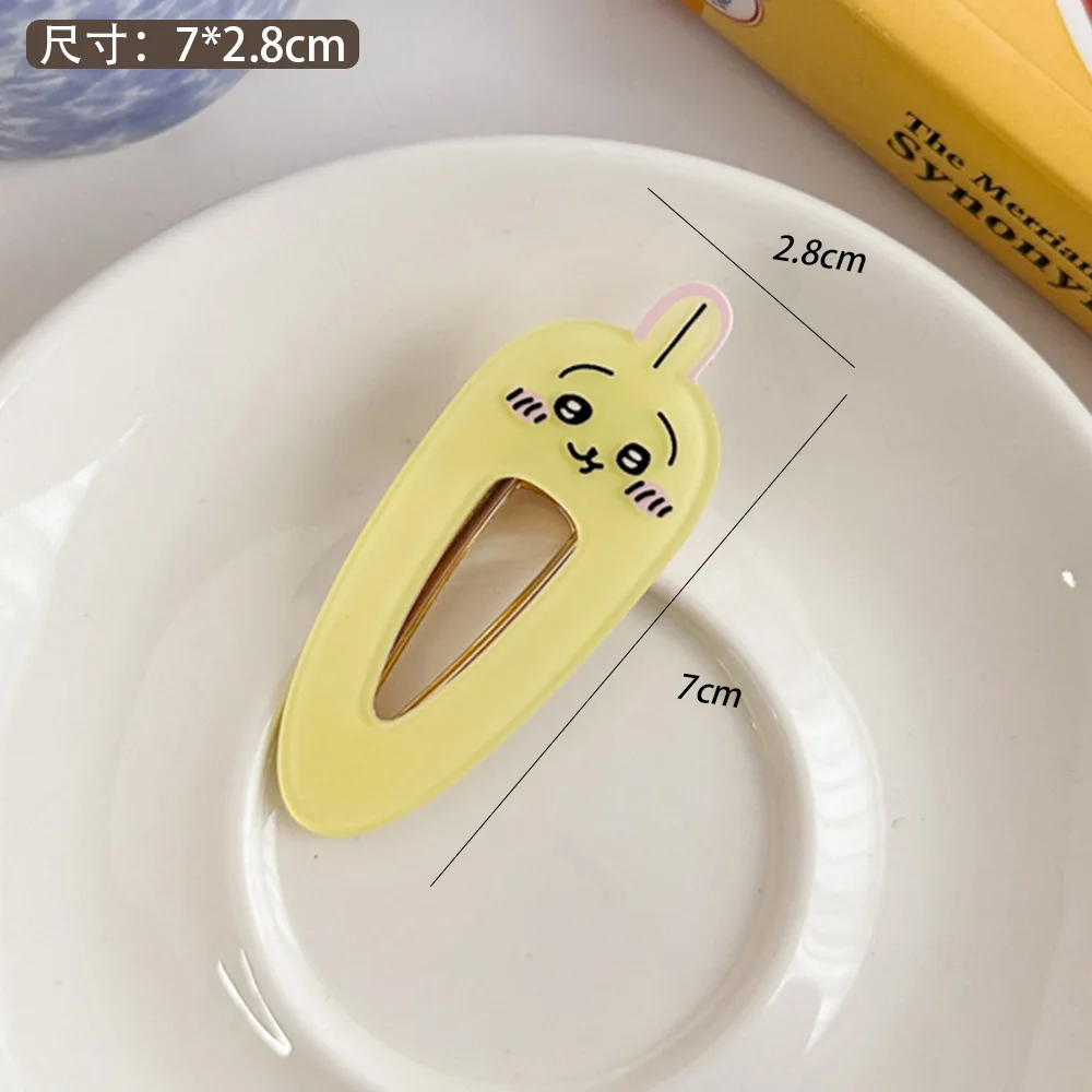 Color: Gold - 2024 Creative Duck Beak Hairclip Anime Figure Chiikawa Hachiware Girl's Forehead Fringe Side Hair Clip Student Hair Accessories