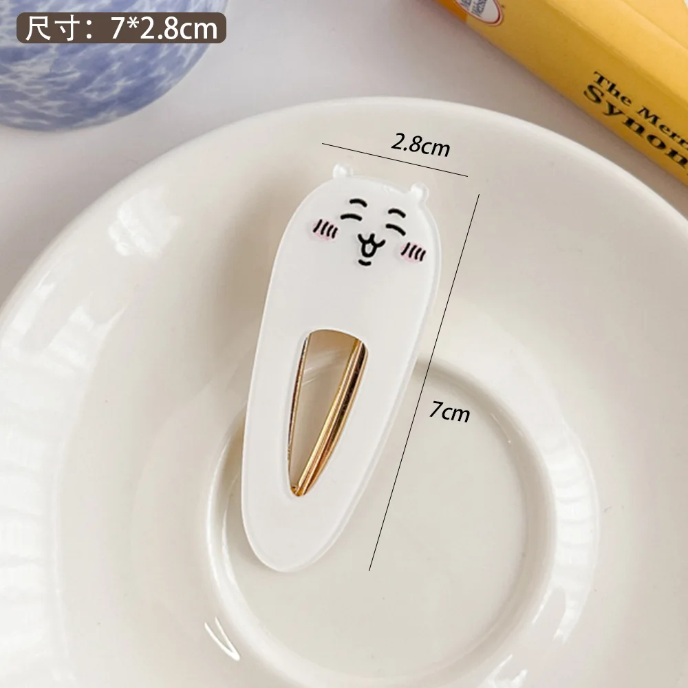 Color: Gold - 2024 Creative Duck Beak Hairclip Anime Figure Chiikawa Hachiware Girl's Forehead Fringe Side Hair Clip Student Hair Accessories