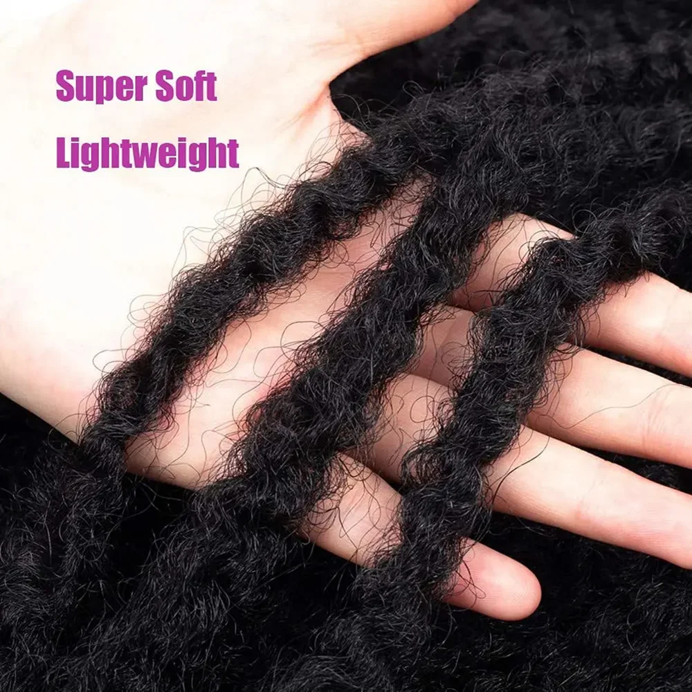 Color: #1B, Stretched Length: 18inches, Bulk Buy: 3Pcs/Lot - 18 Inch Synthetic Marley Twist Braiding Hair Afro Kinky Curly Crochet Hair for Faux Locs Long Springy Twist Hair Extensions