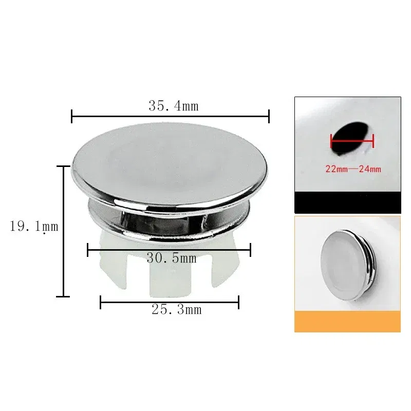 Color: Navy Blue, Outer Diameter: 76mm - 4/1pcs Sink Hole Round Overflow Cover Kitchen Basin Trim Hollow Overflow Ring Plug Bathroom Wash Basin Overflow Ring Accessories