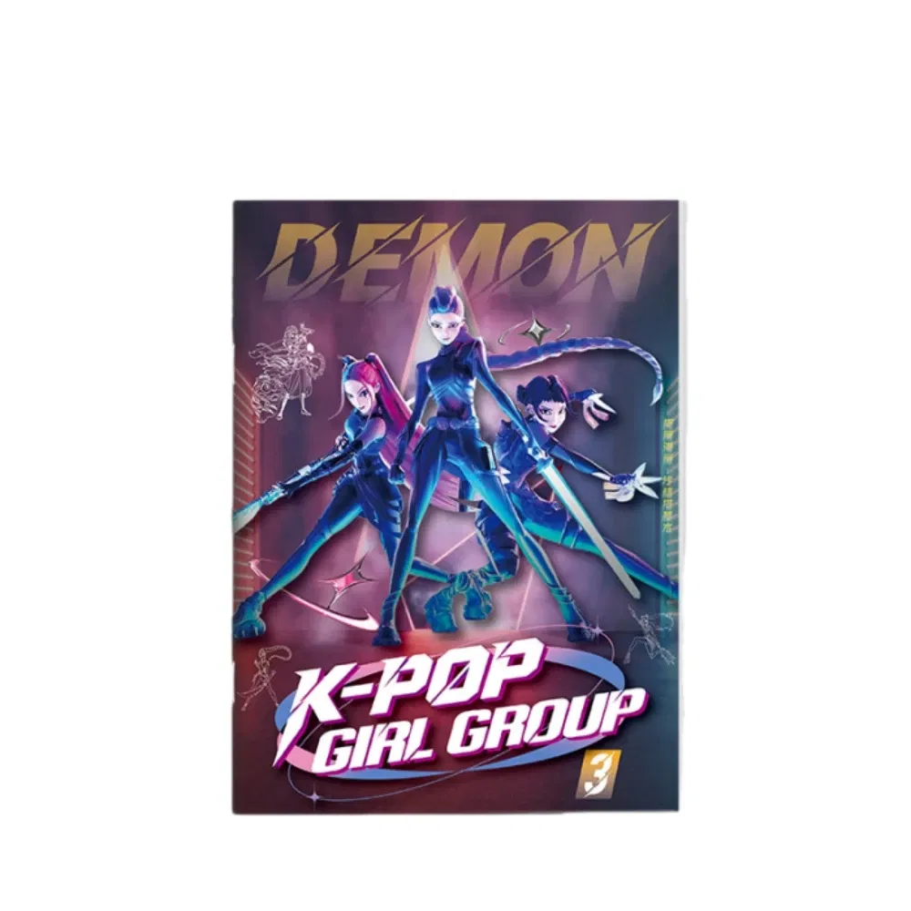 Color: DEEP BLUE - KPop Demon Hunter Coloring Books Anime Cartoon Line Drawing Children's Sketch Picture Book Kid's Birthday Gift / Christmas Gift