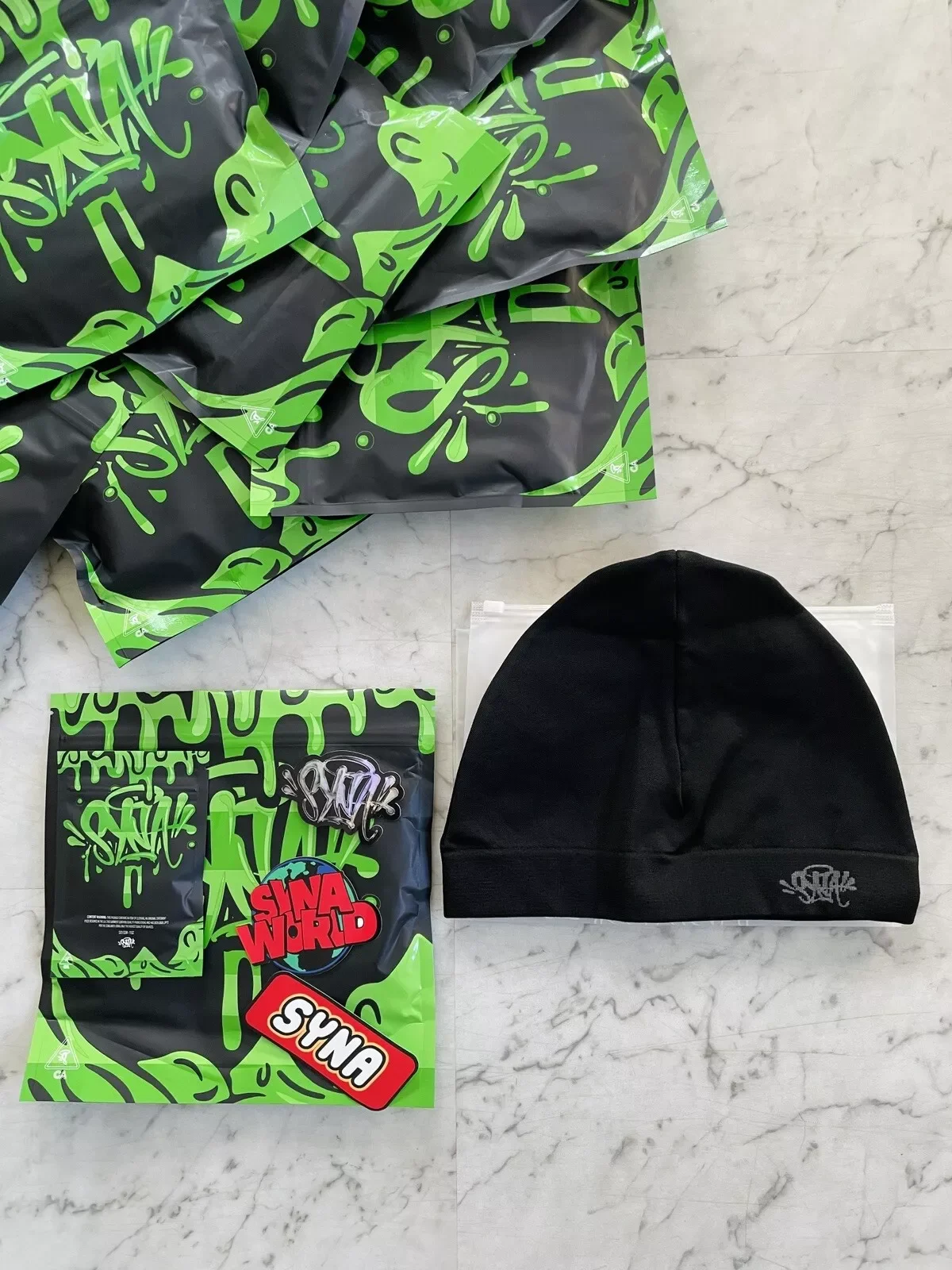 Color: GRAY - Central Cee Syna Running Cap Syna World Skull Hat 2023 New Knitting Syna Beanie Hat Men Women Paragraph Quality Cap Beanies