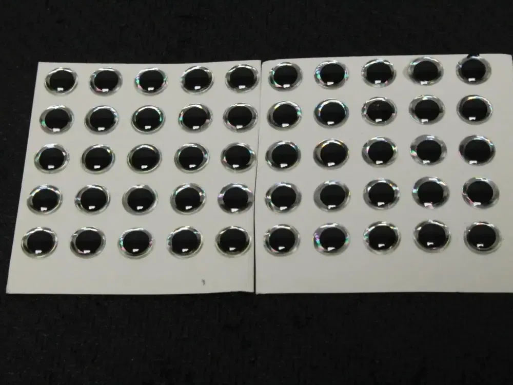 Color: Light Grey - wLure 4mm 5mm 6mm 7mm 8mm 9mm 3D Silver Black Hard Fishing Eyes for Blank Lures Variant Size Selection Fishing Tackle UPES