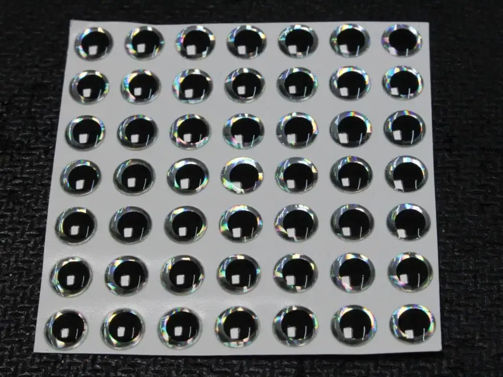 Color: Light Grey - wLure 4mm 5mm 6mm 7mm 8mm 9mm 3D Silver Black Hard Fishing Eyes for Blank Lures Variant Size Selection Fishing Tackle UPES