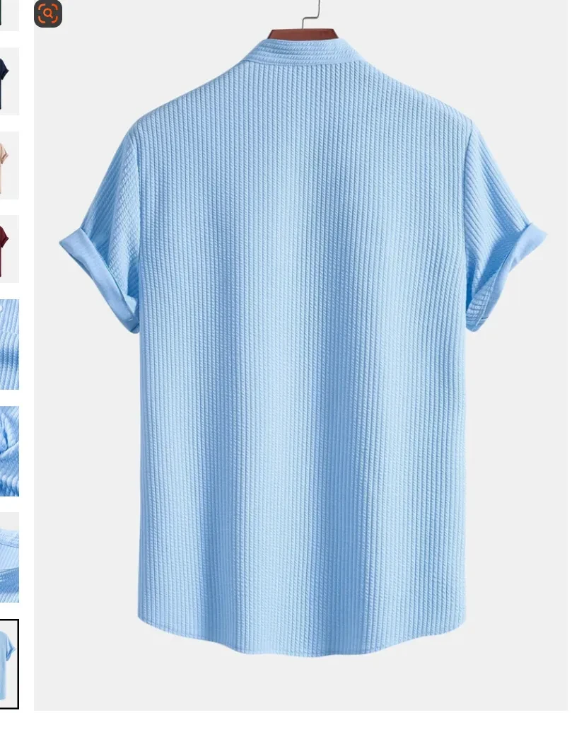 Short Sleeve Loose Shirt Top Summer Men's Clothing