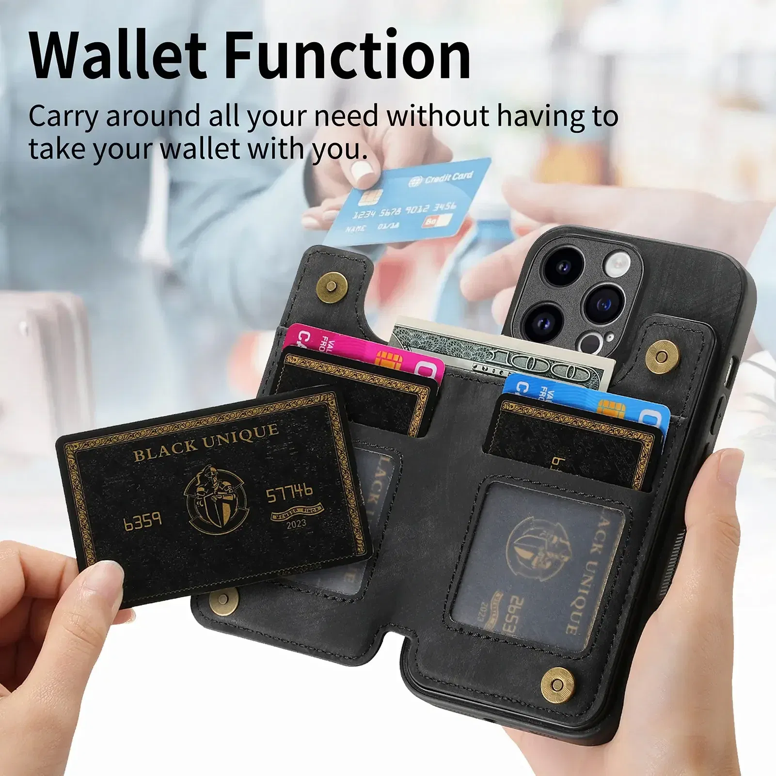 Color: SKY BLUE, Material: PU - Leather Zipper Wallet with Card Holder Phone Case for IPhone 15 14 11 Pro Max 13 12 Mini X XR XS Max 8 7 Plus Shockproof Cover