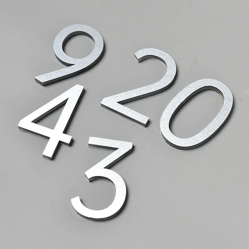 Color: Rose Golden, Size: 40x30cm - Self Adhesive Address Plaque Mailbox Sign House Address Acrylic Door 3d Number Sticker Plate Number