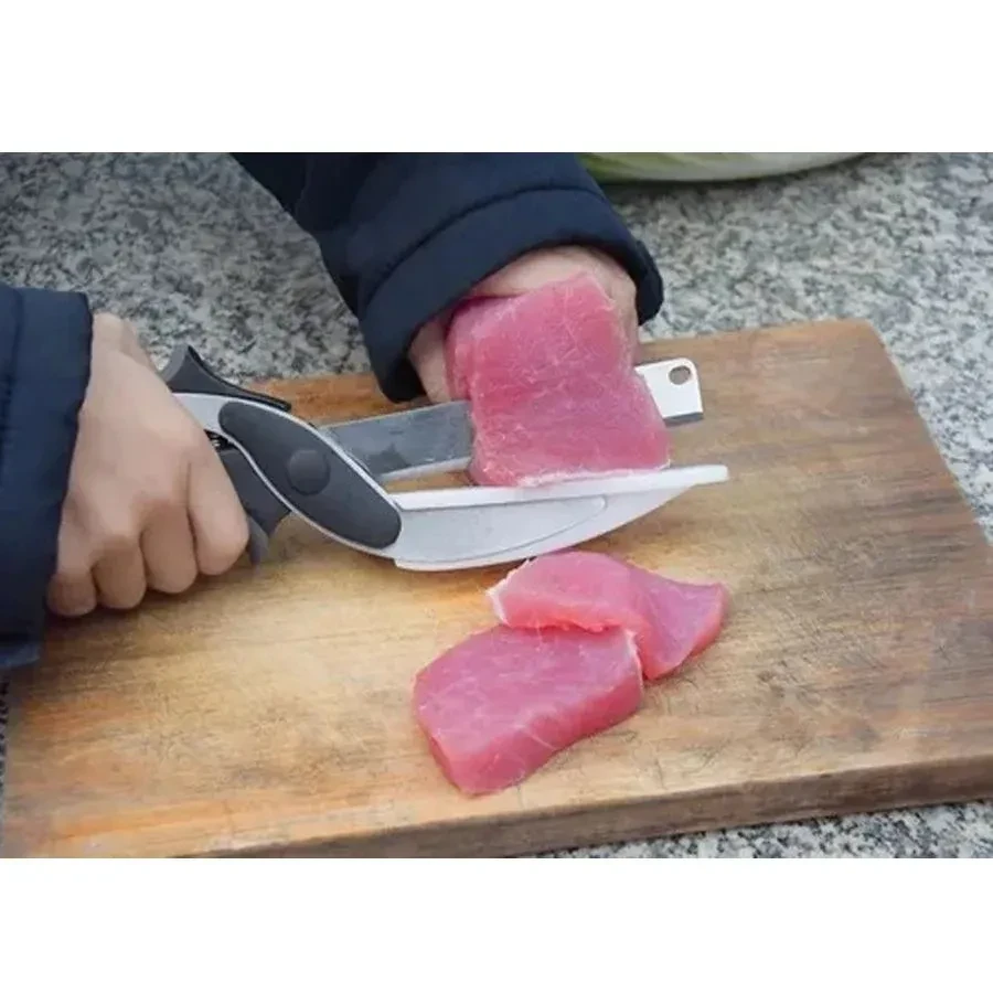 Scissors Knife Cutter Multipurpose 2 In 1 Clever Stainless Steel