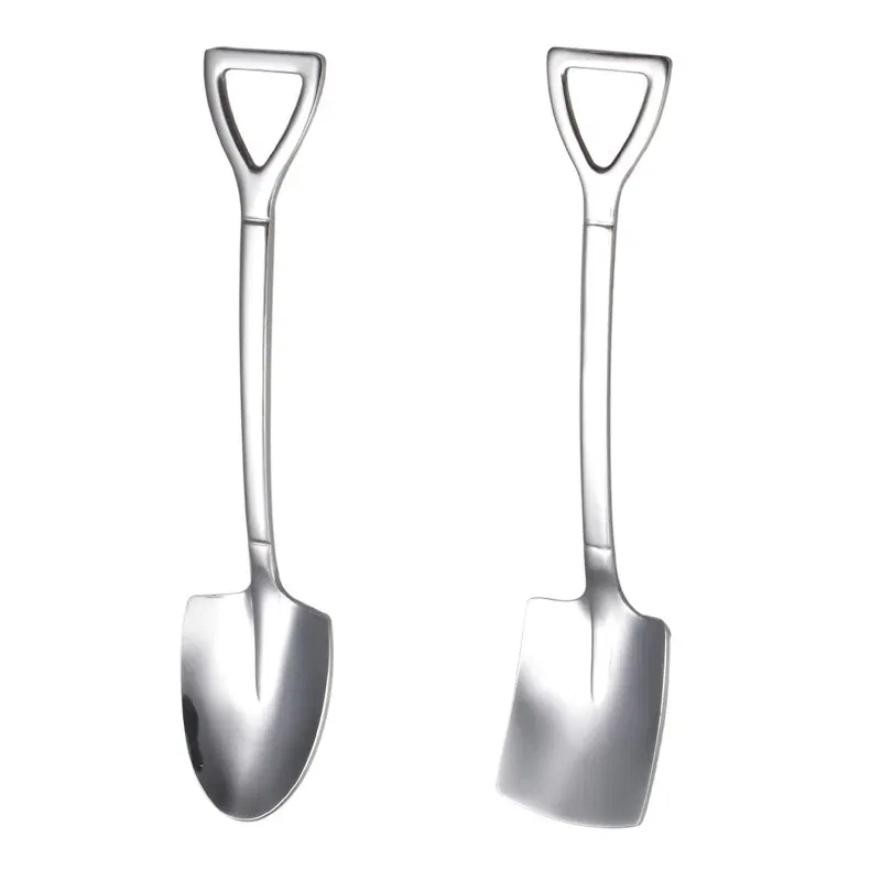 Color: PURPLE, Ships From: CHINA - Stainless Steel Coffee Tea Spoon Creative Retro Shovel Scoop for Dinner Ice Cream Dessert Watermelon Kitchen Tableware Bar Tool