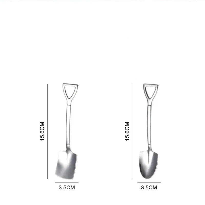 Color: PURPLE, Ships From: CHINA - Stainless Steel Coffee Tea Spoon Creative Retro Shovel Scoop for Dinner Ice Cream Dessert Watermelon Kitchen Tableware Bar Tool