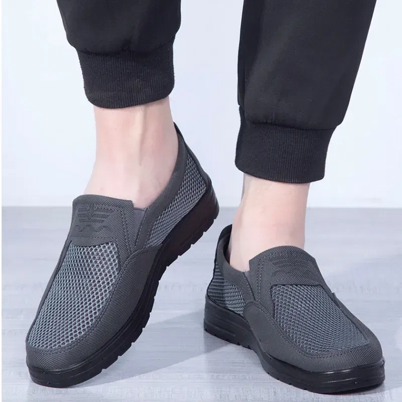 Color: Beige, Shoe Size: 45 - 2023 Summer Hot sale Sneakers Men Fashion Casual Walking Shoes  Breathable Mens Loafers Zapatillas Hombre men casual shoes