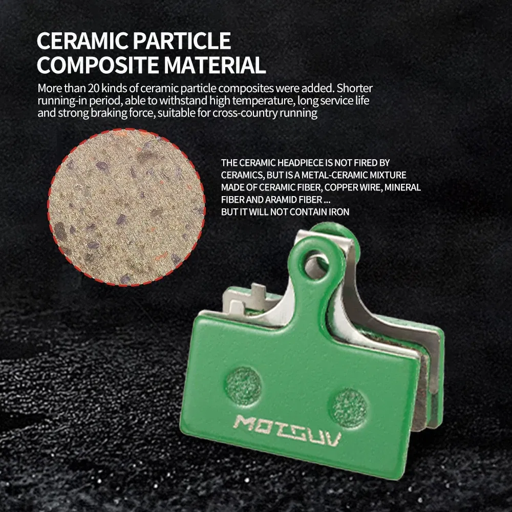 Color: Light Grey - MOTSUV Bicycle Ceramics Hydraulic Disc Brake Pads For AVID SHIMANO HAYES SRAM MAGURA FORMULA HOPE Cycling MTB Bike Bicycle Parts