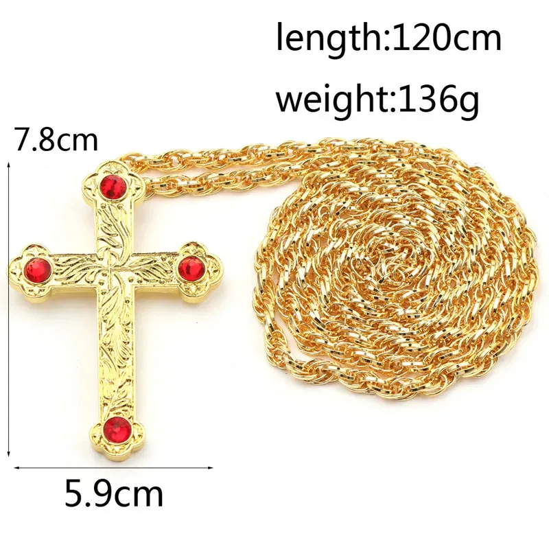 Color: Navy, Cross Size: 13 inches - Christian Prayer Jewelry Talisman Pendant Necklace Russian Slavic Charm Orthodox Eastern Church Cross Necklaces Men Women