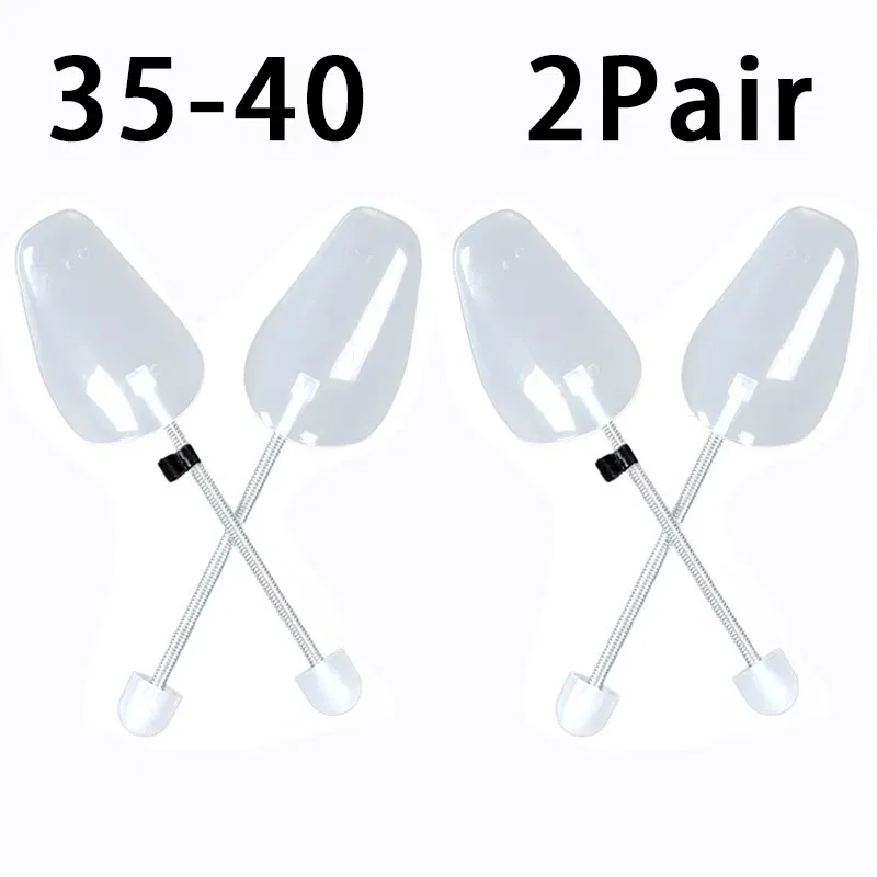 Color: Red - 1Pair Spring-loaded qualitative shoe stretcher Anti-deformation Inner support Shoes expander Shaping Anti Wrinkle Shoe Lasts