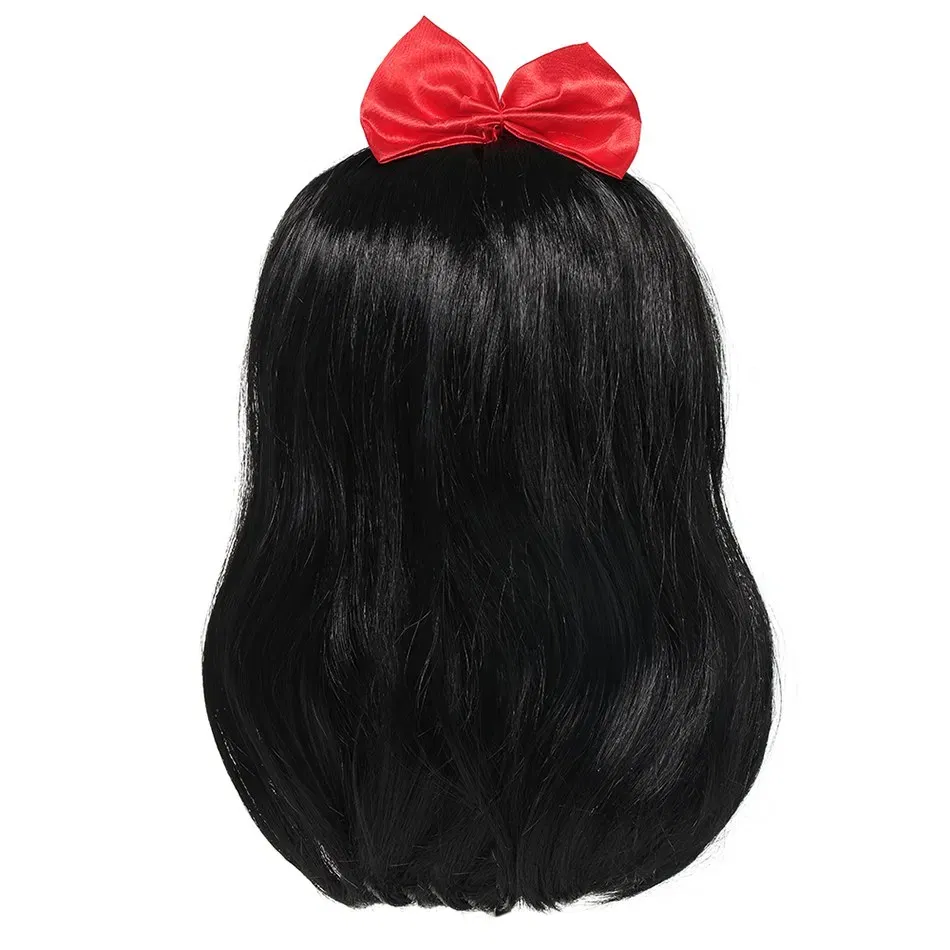 Color: Gold - Girl Princess Cosplay Wig Children Mermaid Wig Princess Hair Accessories Carnival Party Wig Princess Dress Accessories Matching