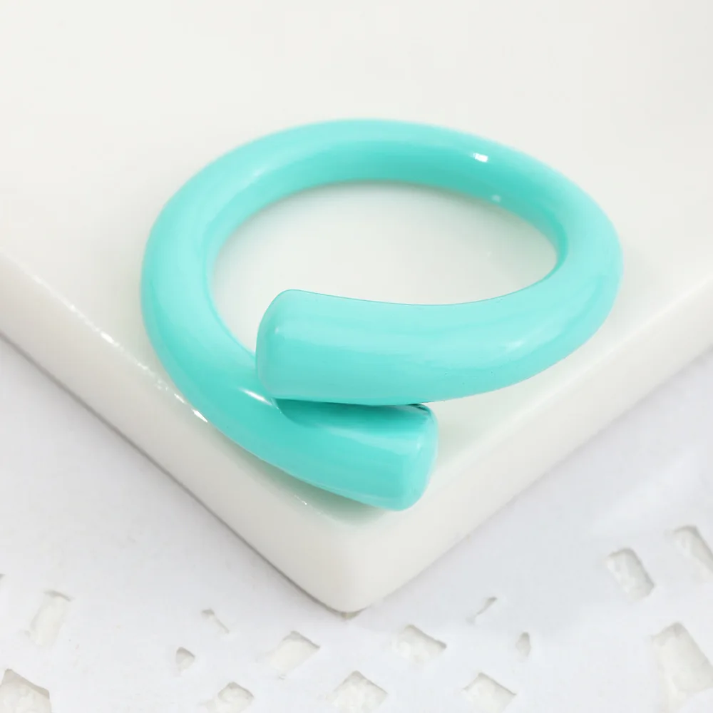 Main Stone Color: Gold - 2022 New Trendy Irregular Geometry Open Adjustable Rings Korean Simple Personality Color Rings For Women Jewelry Gifts