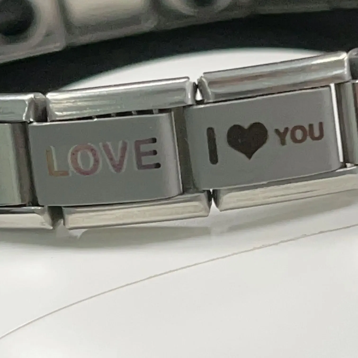 Metal Color: brownish yellow, Main Stone Color: WHITE - New DIY Italian Charm 9mm Module Bracelet 26 English letter Stainless Steel Elastic Bracelets for Men and Women Gift