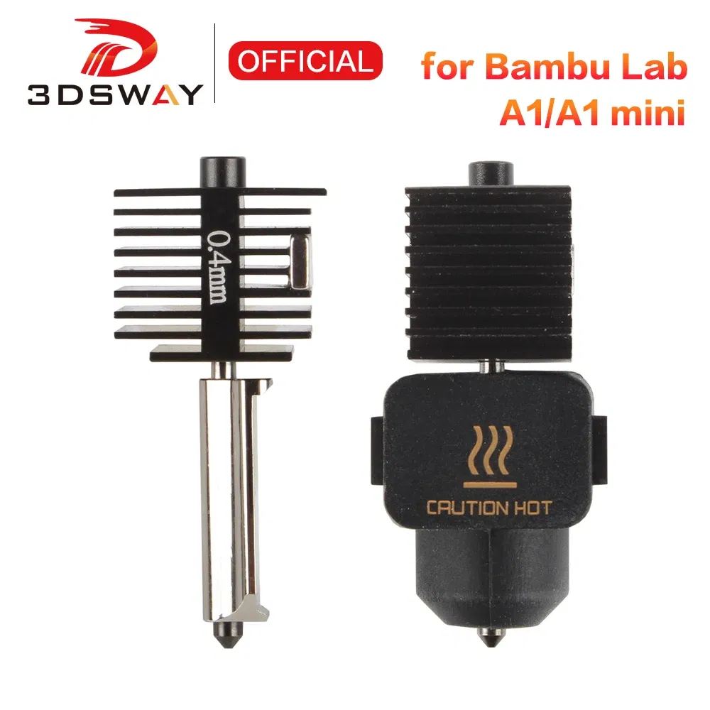 Color: Blue - Hardened Steel Nozzle For Bambu Lab A1 mini Hotend Kit 0.4/0.6/0.8mm Fast Speed Bambulab A1 Hot End Assembly 3D printer part