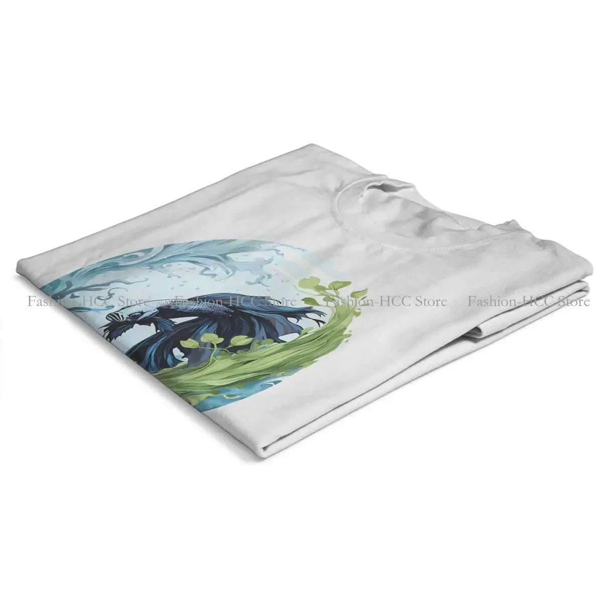 Color: black, Size: XXXL - Betta In A Bubble Hip Hop Polyester TShirt Fish Funny Cartoon Style Tops Leisure T Shirt Female Short Sleeve
