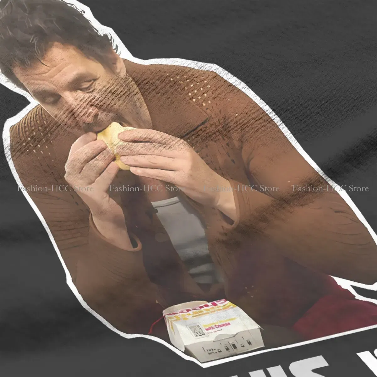 Color: WHITE, Size: XL - This Is The Way Eating Empanada Fashion Polyester TShirts Pedro Pascal American Actors Momen Style Streetwear T Shirt O Neck