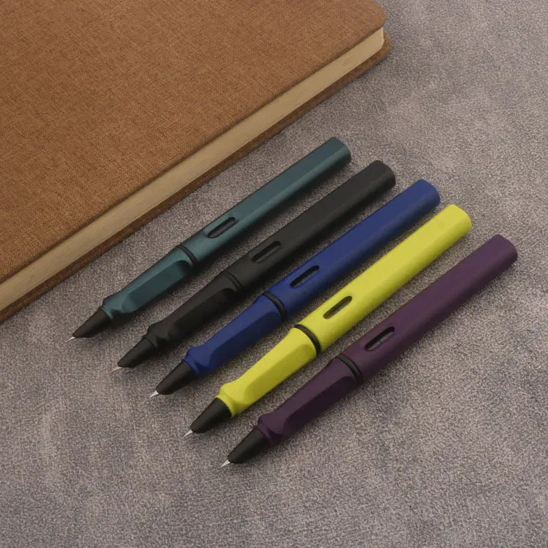 Color: PURPLE - 1pc Naginata Fountain Pen Matte Blue Handmade Grinding 1.5mm Nib Business Office School Supplies Writing Pens