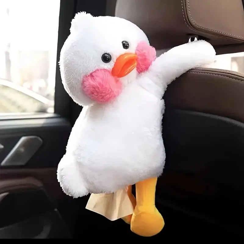 1pc Adorable Duck-Shaped Hanging Car Tissue Holder