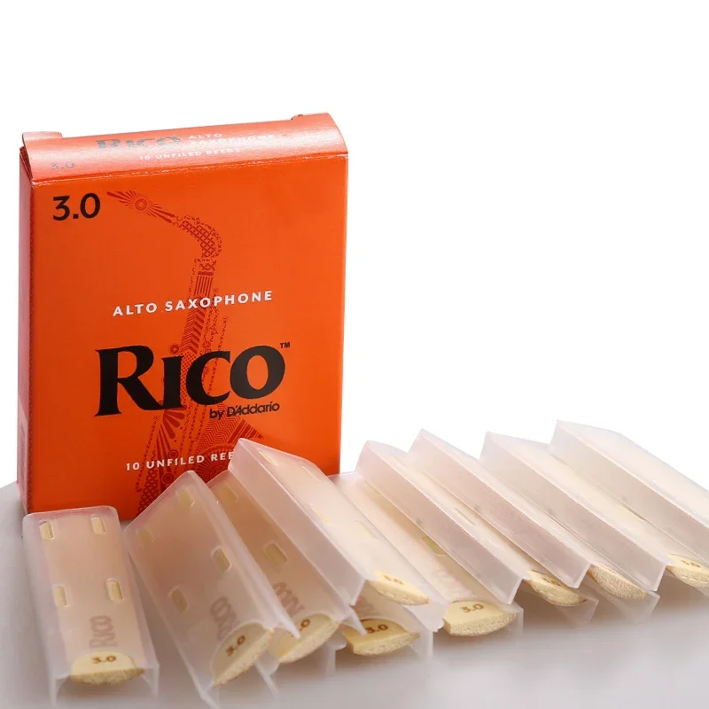 Color: Light Grey - USA RICO Orange Box Reeds Eb Alto Bb Soprano Tenor Barione Saxphone Bass Clarinet Classic