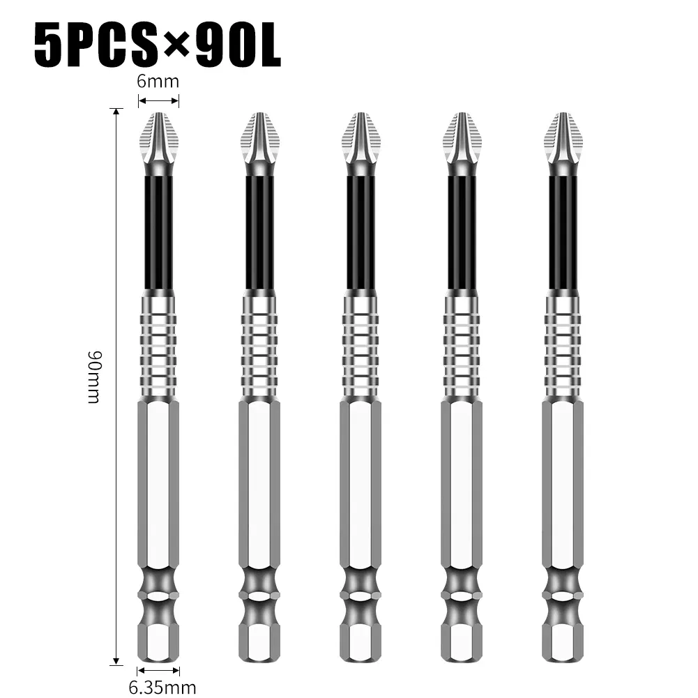 Color: MULTI - K5 Non-slip High Hardness Bit S2 Strong Magnetic 5A Black Non-slip Cross Head Electric Drill Electric Screwdriver Bit