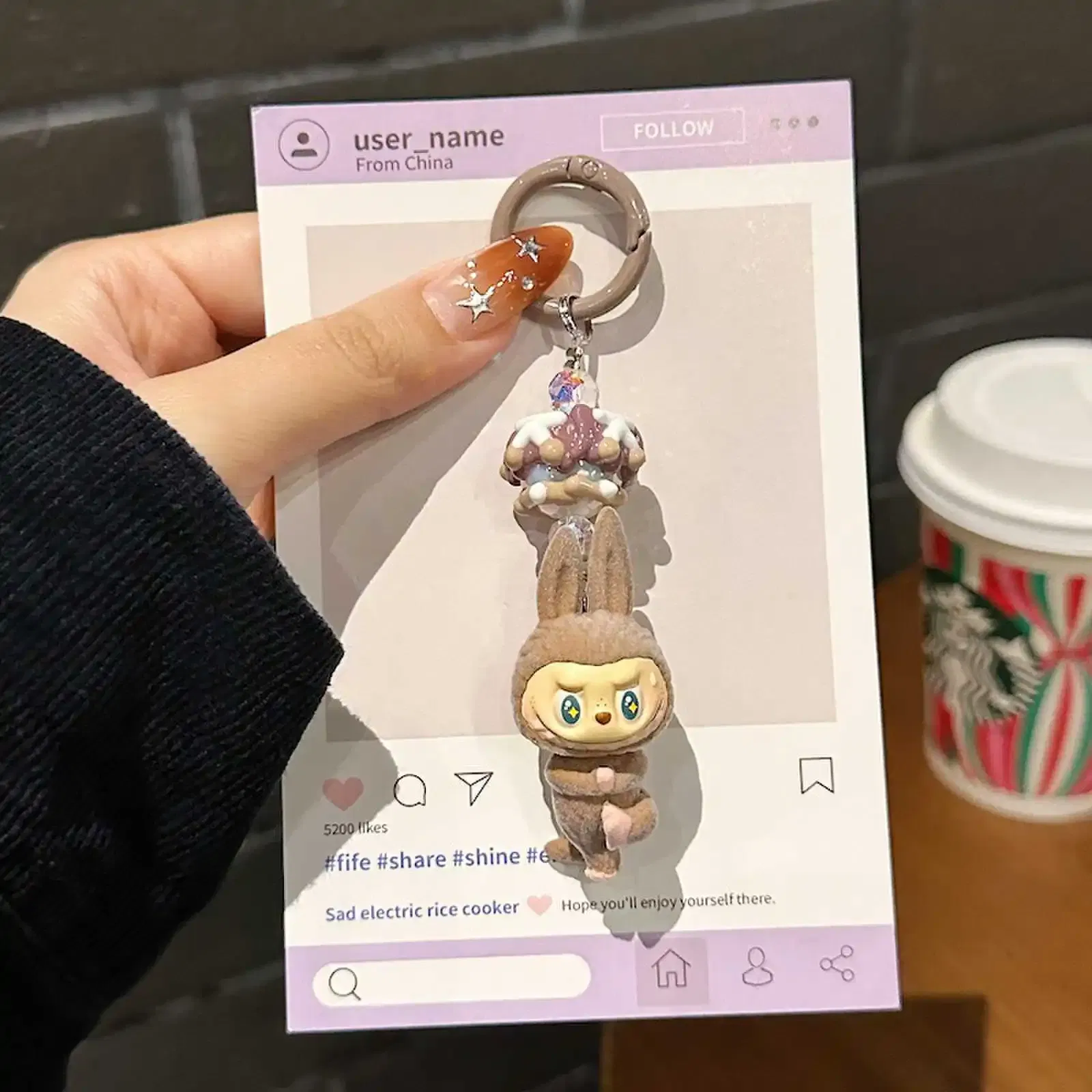 Color: Silver, Ships From: CHINA - New Cute Cartoon Labubu Phone Chain Hanging Rope Keychain Backpack Pendant Shoulder Bag Ornament Gift for Girlfriend