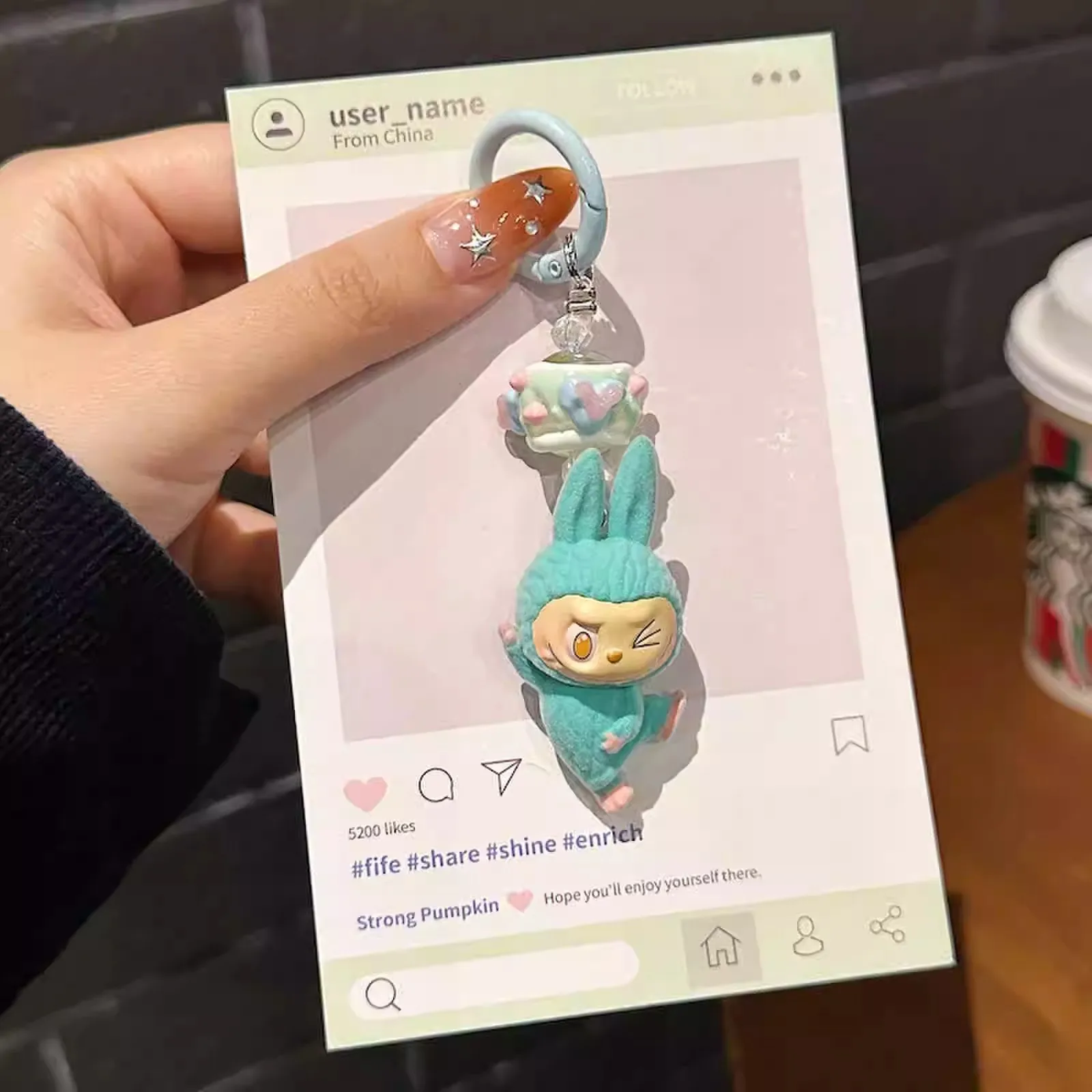 Color: Silver, Ships From: CHINA - New Cute Cartoon Labubu Phone Chain Hanging Rope Keychain Backpack Pendant Shoulder Bag Ornament Gift for Girlfriend