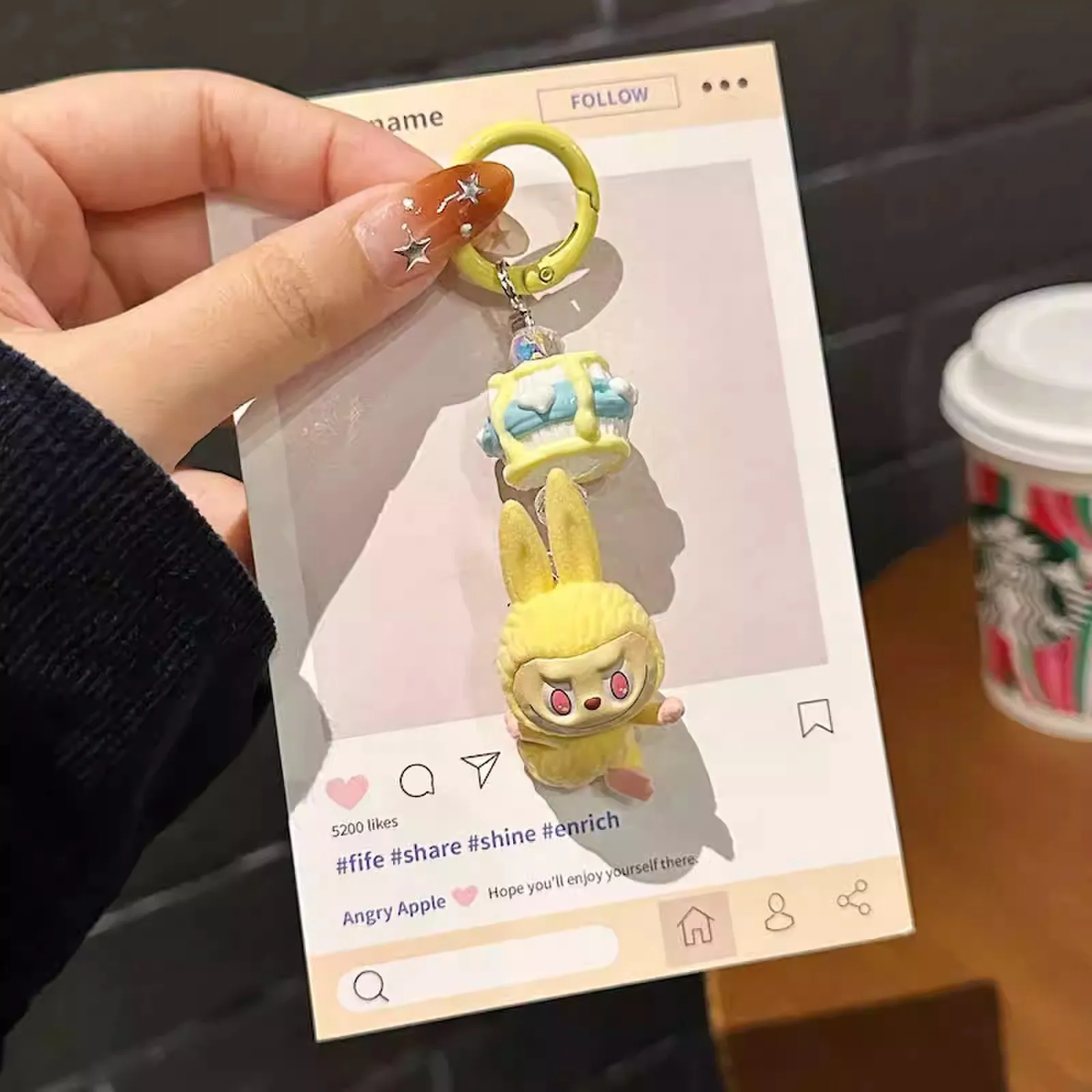 Color: Silver, Ships From: CHINA - New Cute Cartoon Labubu Phone Chain Hanging Rope Keychain Backpack Pendant Shoulder Bag Ornament Gift for Girlfriend