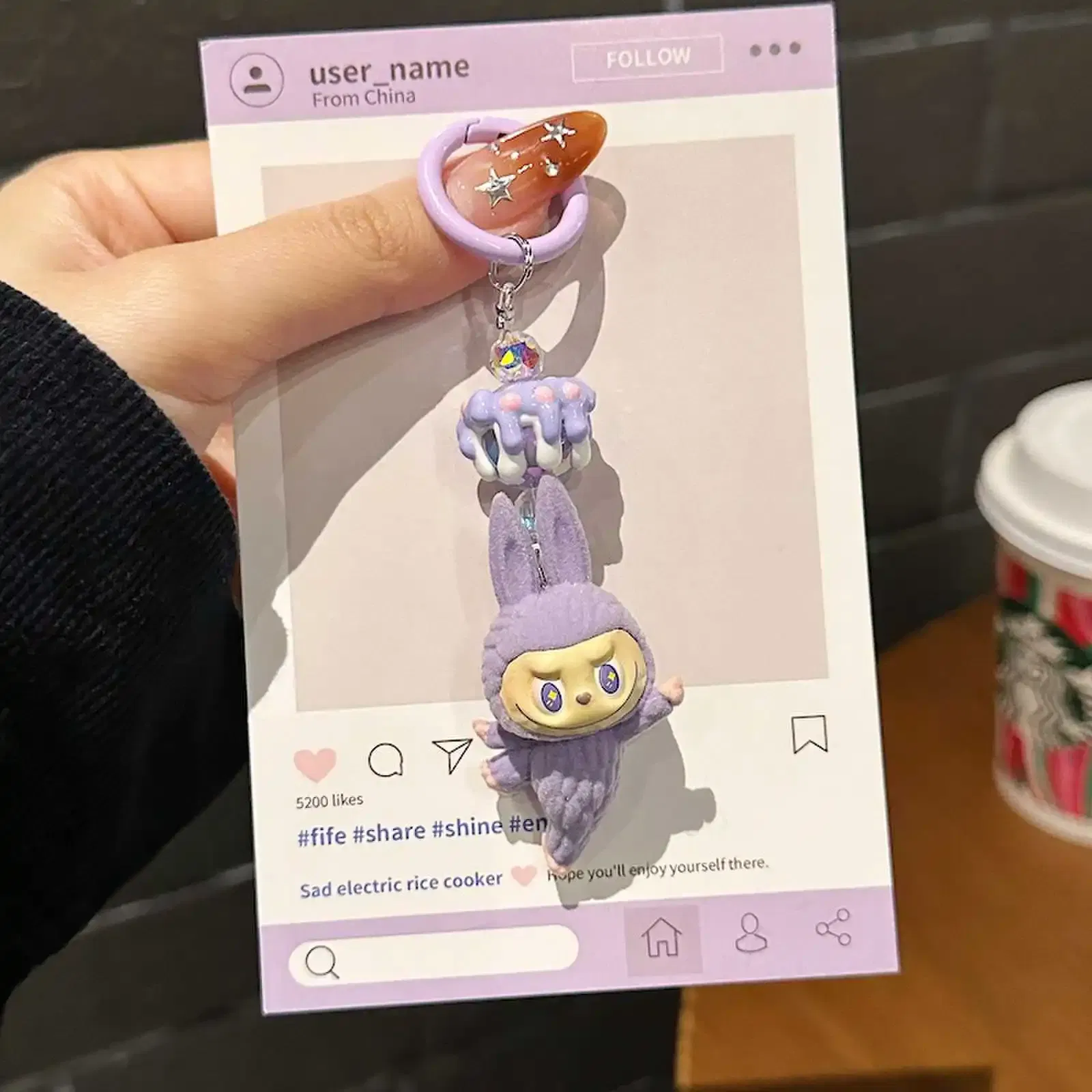 Color: Silver, Ships From: CHINA - New Cute Cartoon Labubu Phone Chain Hanging Rope Keychain Backpack Pendant Shoulder Bag Ornament Gift for Girlfriend