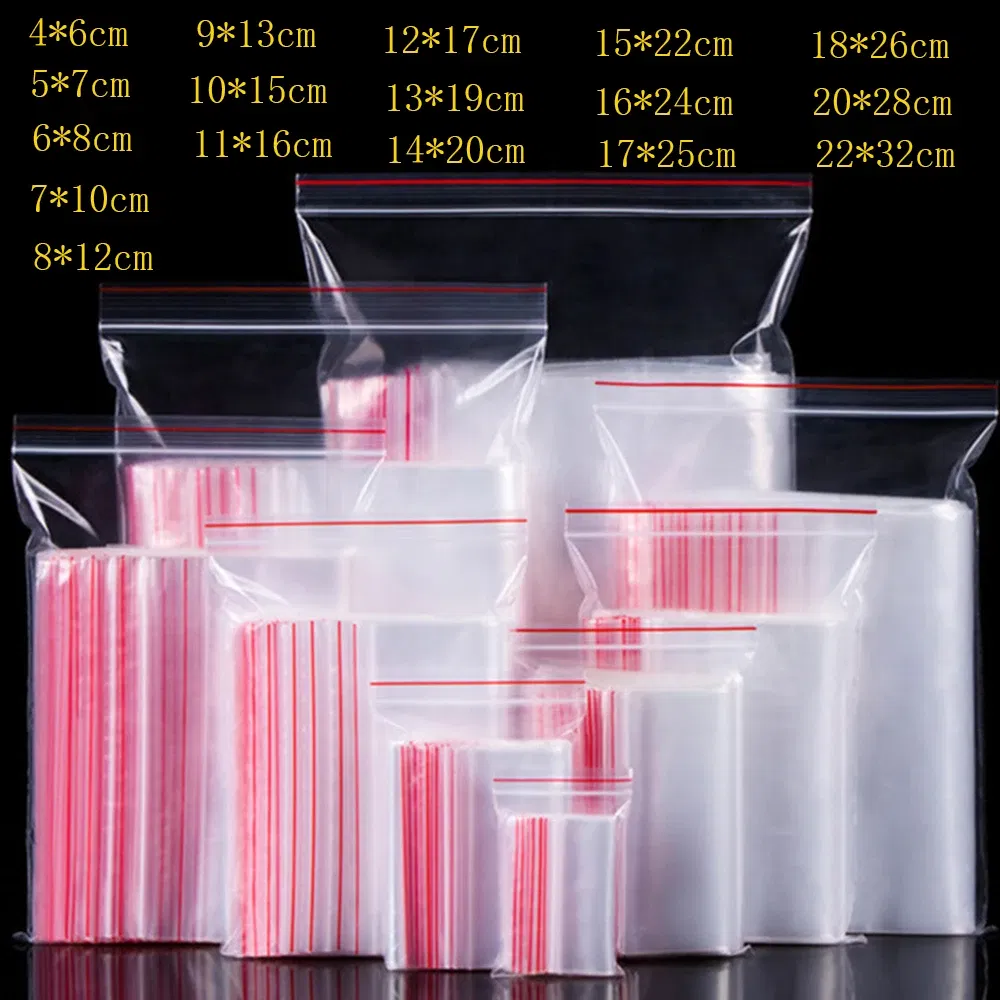 Color: Light Grey, Number of Pcs: 100Pcs, Specification: 6*8cm - 100pcs/pack Small Zip Lock Plastic Bags Reclosable Transparent Bag Shoe Bag Vacuum Storage Bag Food Storage Bag Poly Clear Bags