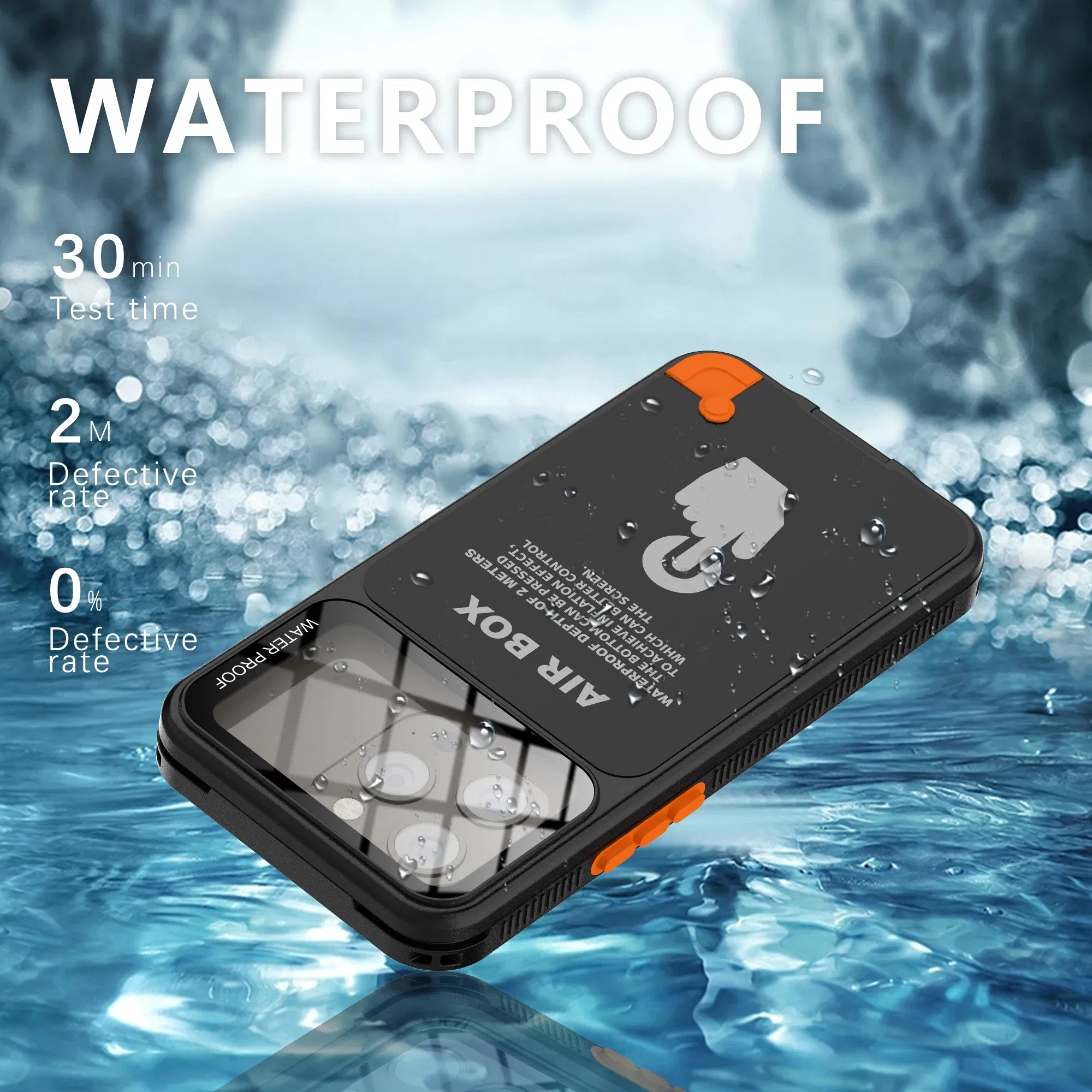 Color: Blue, Material: Nylon - IP68 Waterproof Phone Case For iPhone 15 14 13 12 Pro Max Plus Underwater Taking Shockproof Dustproof Swimming Diving Cover
