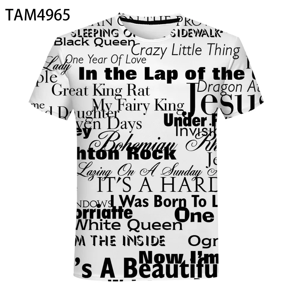 Color: Brown, Size: XS - New British Rock Band Queen 3D Printed Men Women T-shirt Casual Short Sleeve Oversized Tees Tops Fashion Punk O-Neck Clothing