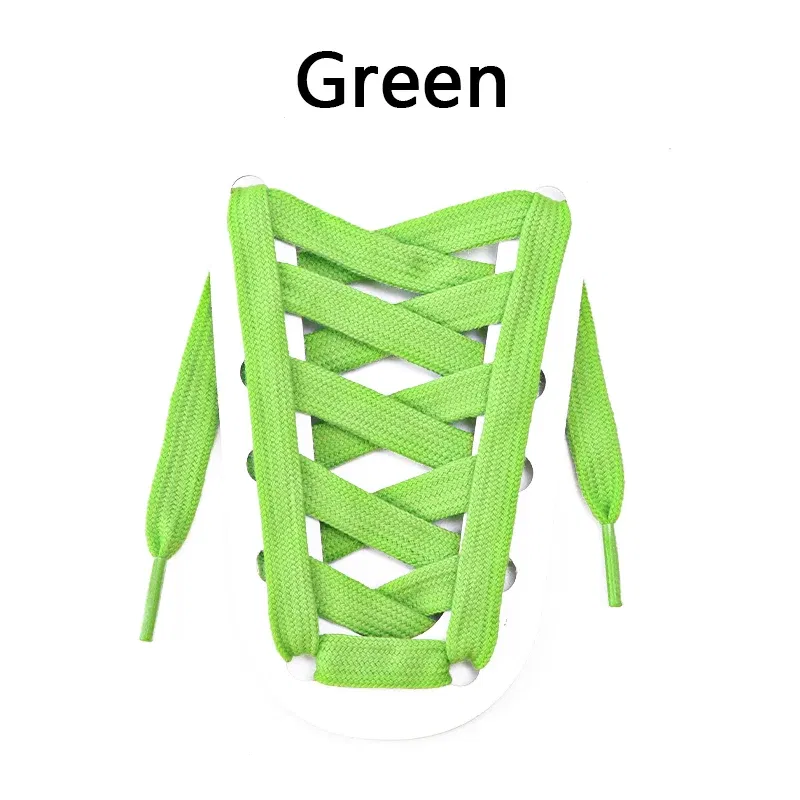 Color: green, Ships From: CHINA, Length: 80cm - 1 Pair Flat Shoelaces for Sneakers Rugged Wear-resistant Classic Canvas Sports Shoe Laces Women Men Shoelace Solid Double Cotton