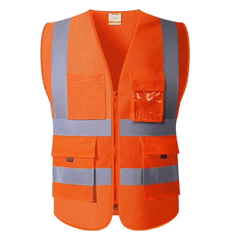 Color: Yellow, Size: L - SFVEST MENS WOMEN HI VIS VIZ EXECUTIVE VEST WAISTCOAT TWO INCHES WIDTH REFLECTIVE SAFETY LARGE POCKETS  FREE DELIVERY
