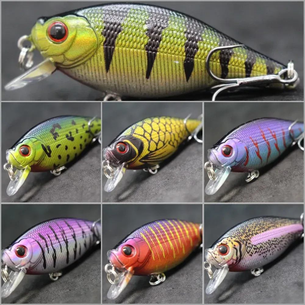 Color: Ivory - wLure Crankbait Fishing Lure 6.5cm 7.4g Flat Body Wide Wobbler Musky Bait Floating Tank Tested Hard Bait Variant Colors C547