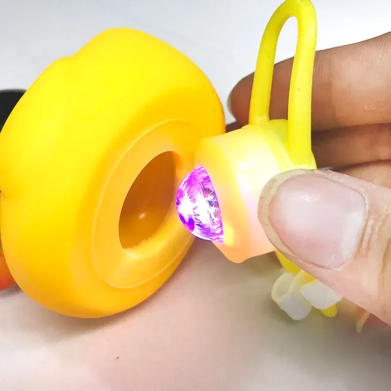 Color: Burgundy - In Bulk Light Straps for Yellow Small Bike Duck Bicycle bell Duck Ducky Bicycle Airscrew Helmet Wind Motor Riding Lights Horn